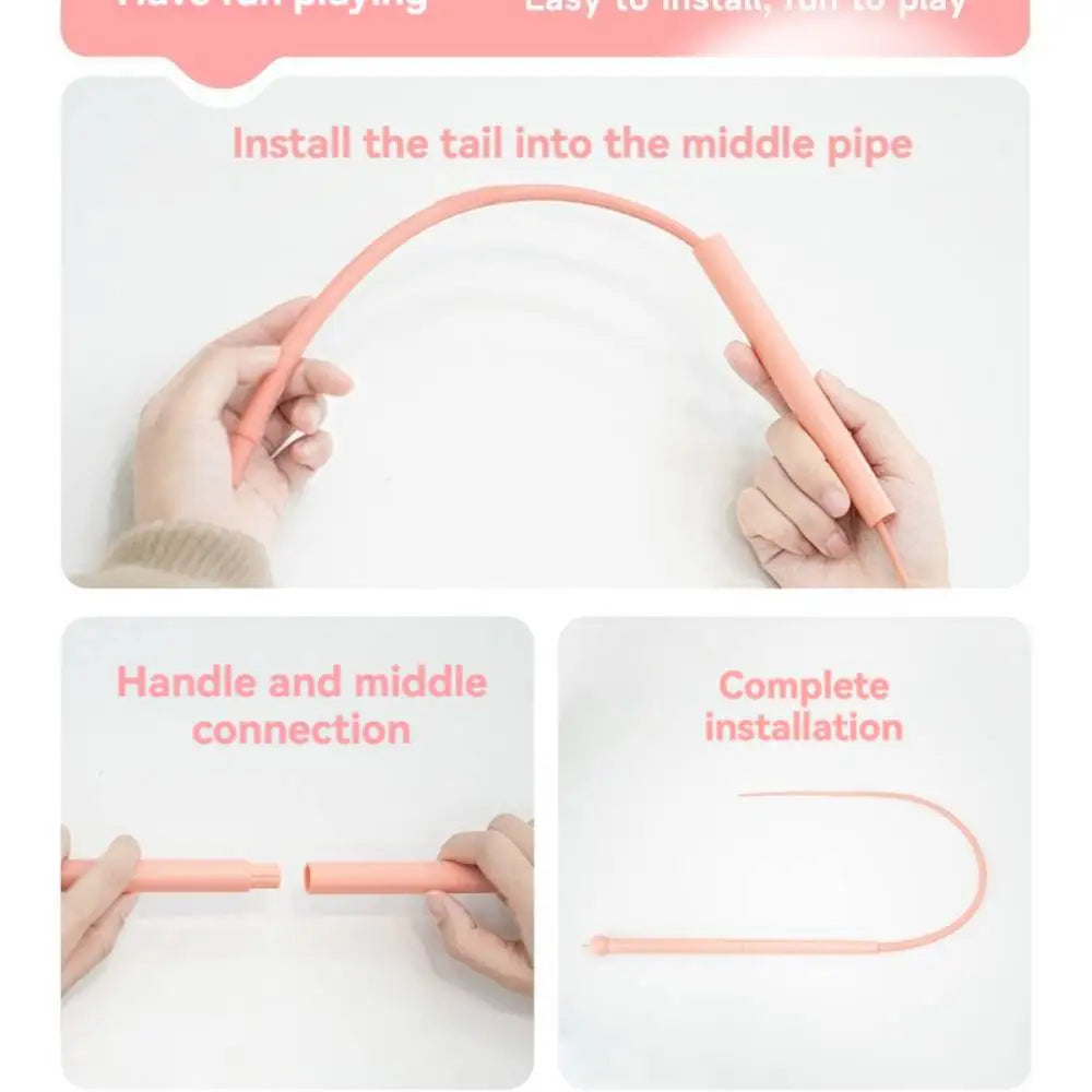 New Simulated Mouse Tail Cat Teaser Funny Stick Cat Toy Silicone Long Pet Interactive Toys for Cats Kitten Hunting Pet Products