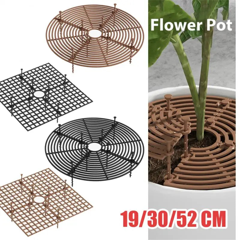 Plant Pot Soil Guard With Nails Plant Pot Grid Flower Pot Cover Baby