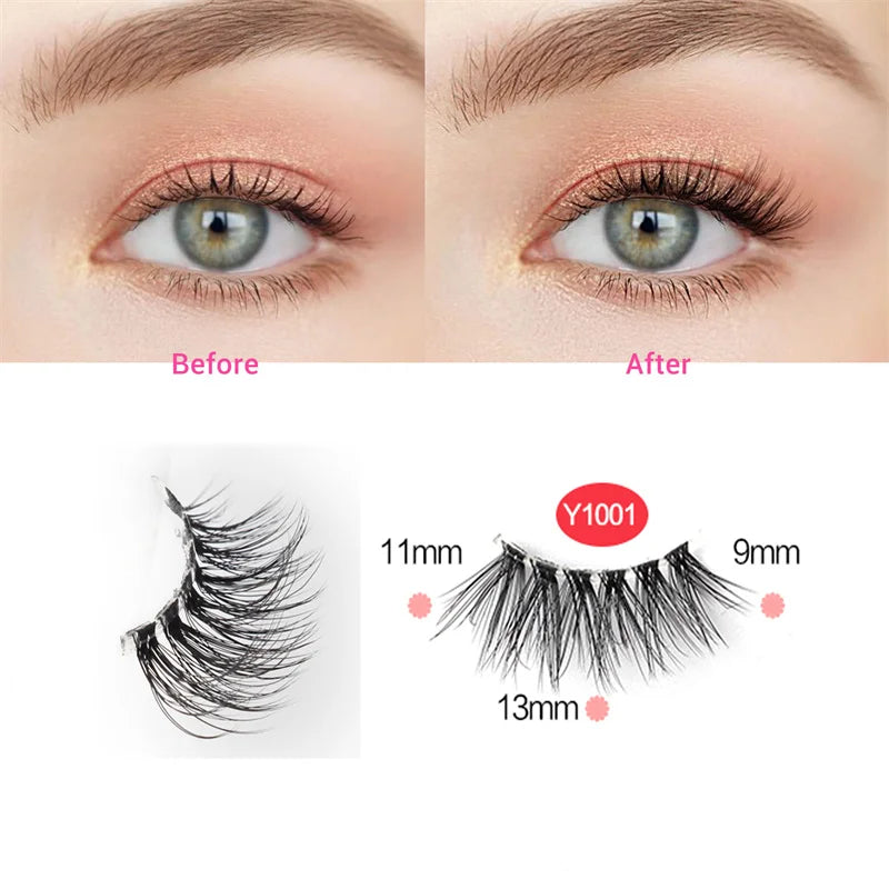 YSDO Half Eyelashes 3/5/10 Half Lashes Soft Natural Cat Eye Lashes Makeup Tool Extension Fluffy Faux Cils maquiagem Half Lashes