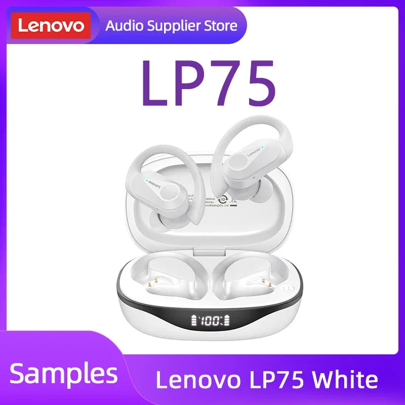 Original Lenovo LP75 TWS Bluetooth V5.3 Headphones Wireless LED Digital Display Earphones Noise Reduction Headset
