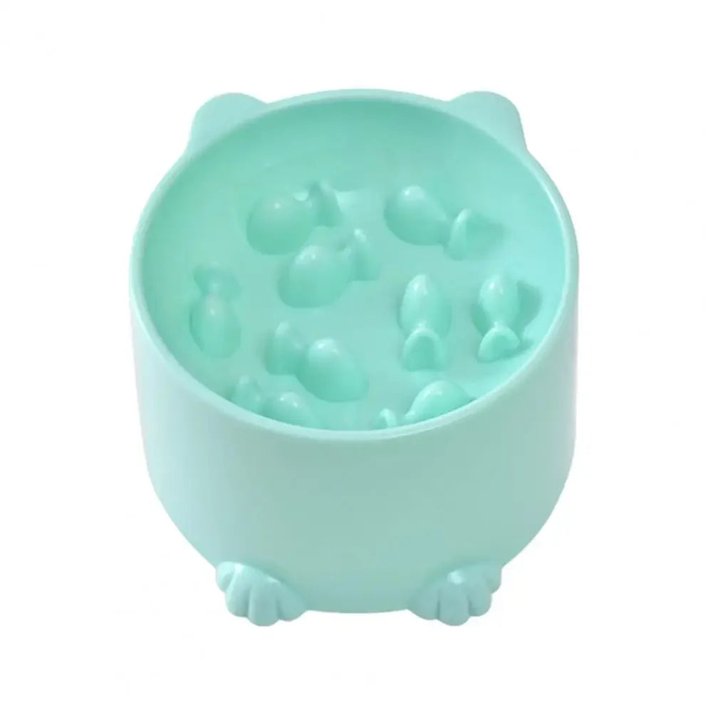 Food Dispenser Water Bowl Daily Supply Cat Food Bowl Tall Feet Cartoon Shape Large Capacity Anti-choking Neck Protector Pet Dog
