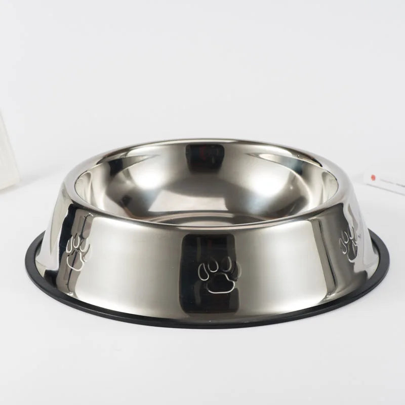 6 Size Pet Dog Cat Bowls Stainless Steel Feeding Feeder Water Bowl for Pet Dog Cats Puppy Outdoor Food Dish XS/S/M/L/XL/XXL