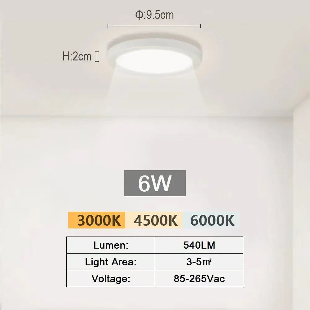 LED Aisle Ceiling Lights Surface Mounted for Bedroom Living Room kitchen and bathroom Modern simple Style Led Decorative Lamp