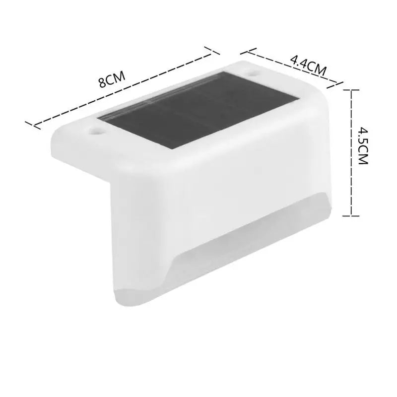 LED Solar Outdoor Garden Light Warm/White Stair Wall Light treet Step Light Waterproof Lighting Decoration For Patio Yard Fence