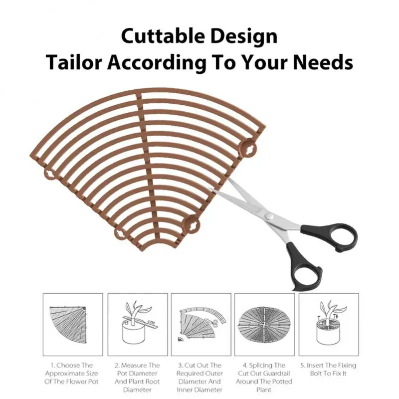 Plant Pot Soil Guard With Nails Plant Pot Grid Flower Pot Cover Baby