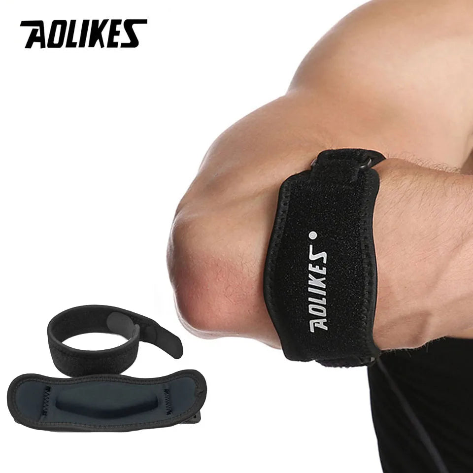 AOLIKES 1PCS Adjustable Basketball Tennis Golf Elbow Support Golfer's Strap Elbow Pads Lateral Pain Syndrome Epicondylitis Brace