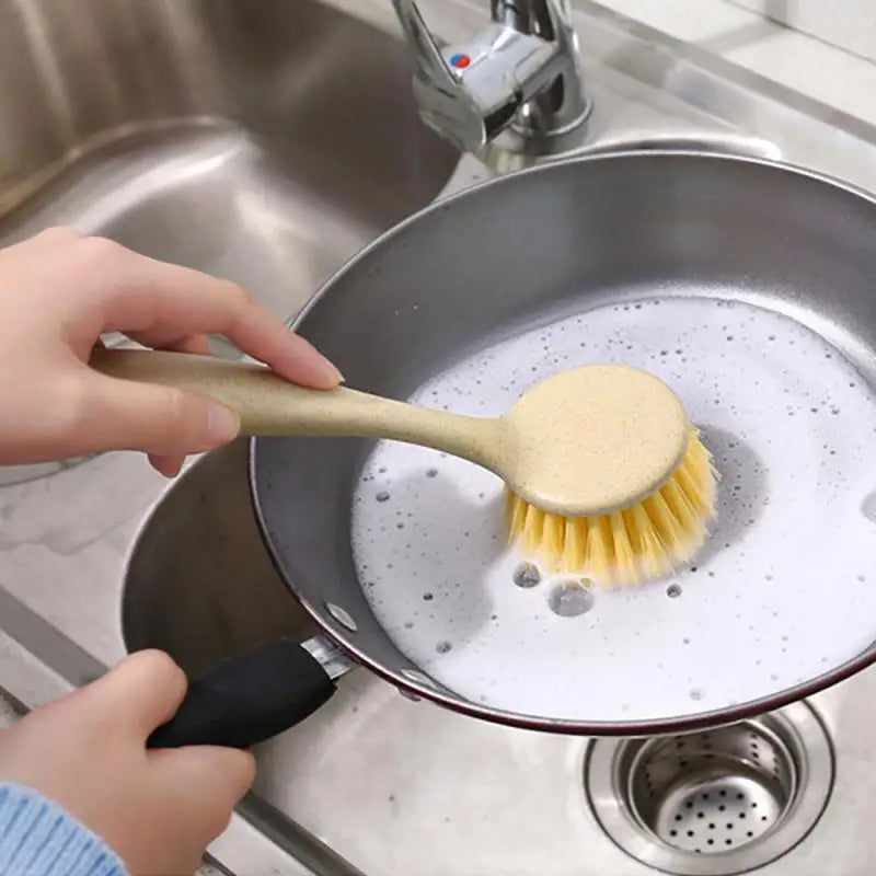 Long Handle Pot Brush Dish Bowl Washing Cleaning Brush Soap Dispenser Kitchen Sink Scrubber Automatic Sponge Dishwasher Brush