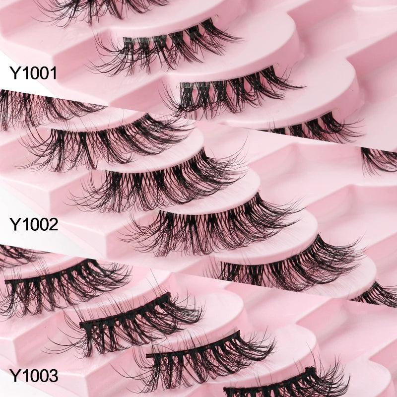 YSDO Half Eyelashes 3/5/10 Half Lashes Soft Natural Cat Eye Lashes Makeup Tool Extension Fluffy Faux Cils maquiagem Half Lashes