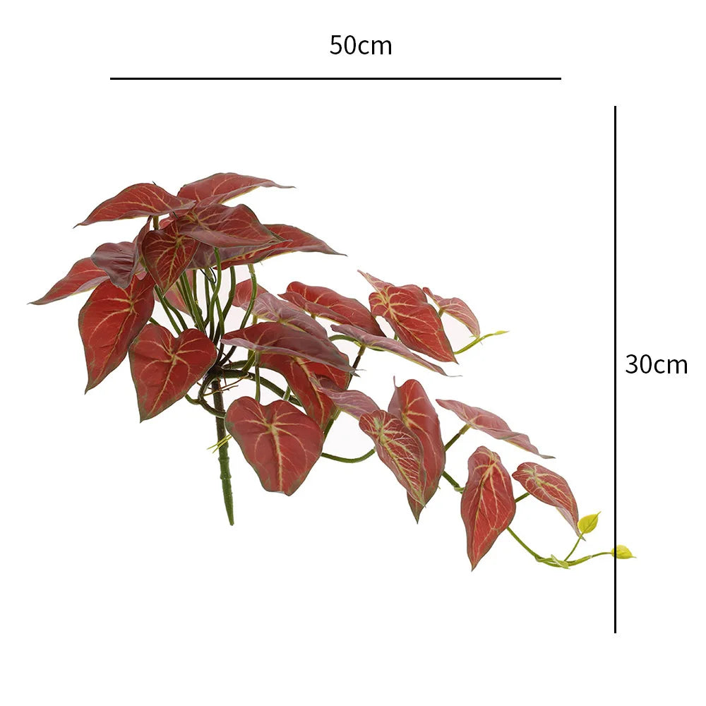 High Quality Artificial Plants Turtle Palm Leaf for Vase Pot Fake Tropical Wedding Table Living Room Home Garden Christmas Decor