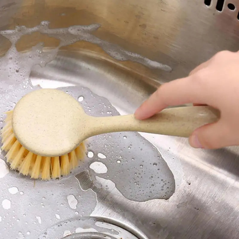 Long Handle Pot Brush Dish Bowl Washing Cleaning Brush Soap Dispenser Kitchen Sink Scrubber Automatic Sponge Dishwasher Brush