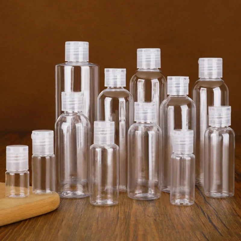 5-250ml Mini Refillable Makeup Cosmetic Face Cream Pot Bottle Plastic clear Empty Make Up Container Bottle Travel Kit Accessorie