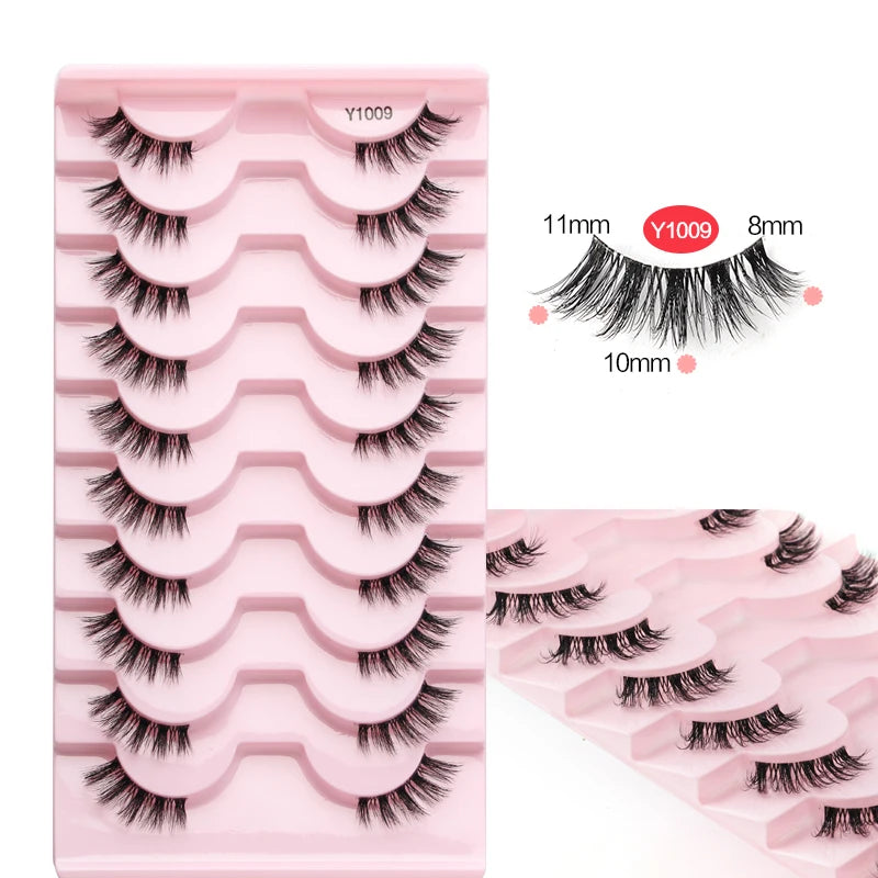 YSDO Half Eyelashes 3/5/10 Half Lashes Soft Natural Cat Eye Lashes Makeup Tool Extension Fluffy Faux Cils maquiagem Half Lashes