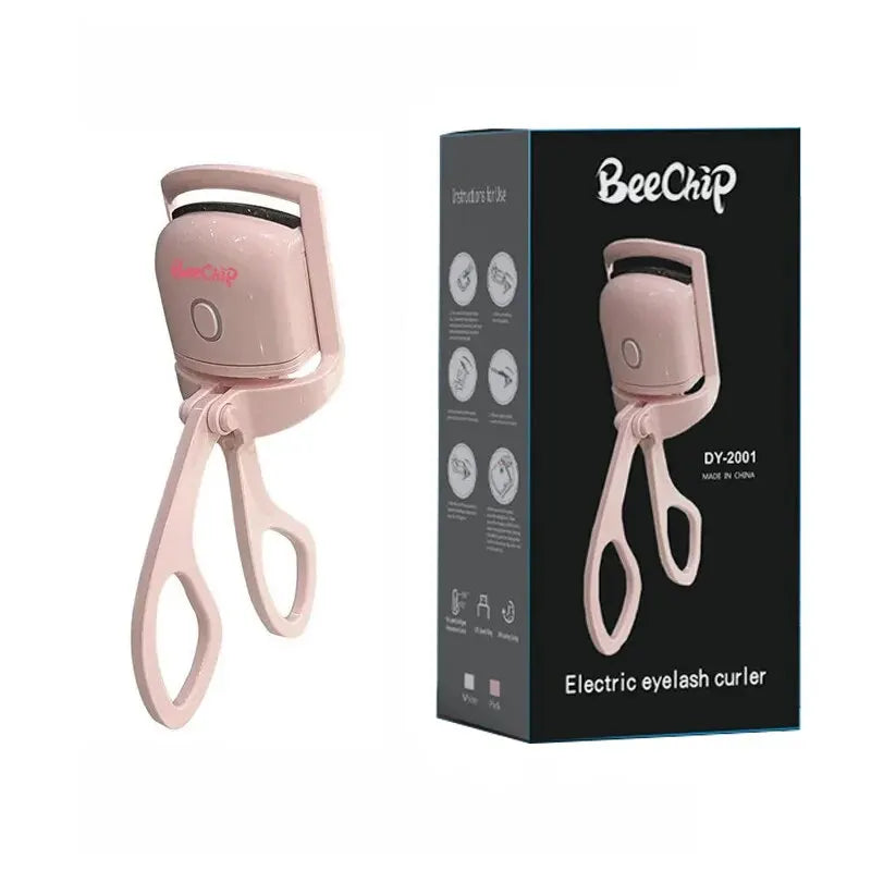 Pink Electric Eyelash Curler Charging Model Fast Heating Portable Shaping and Lasting Curling Eyelash Clip