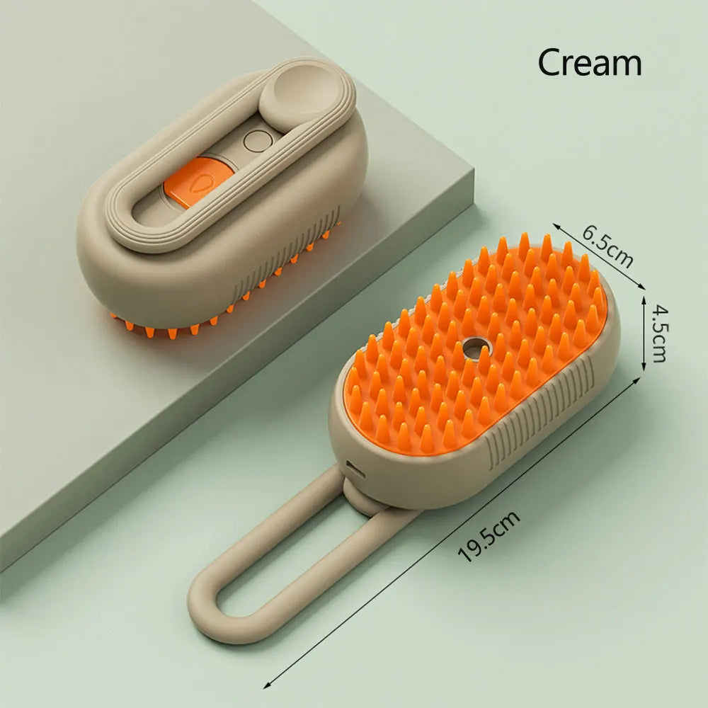 Cat Dog Pet Grooming Comb with Electric Spray Water Steam Soft Silicone Brush Kitten Pet Bath Brush Massage Pet Hair Remover