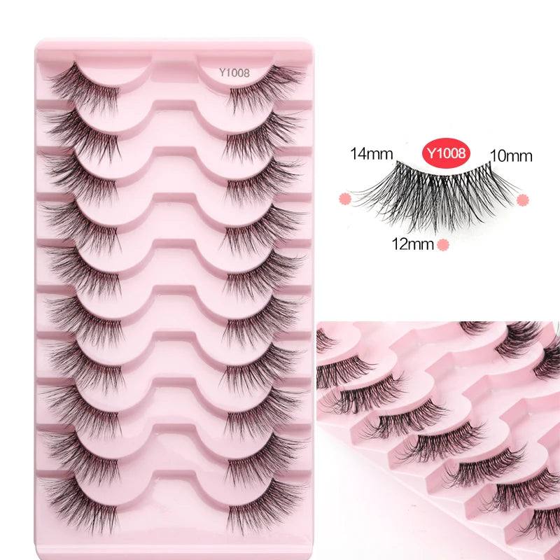 YSDO Half Eyelashes 3/5/10 Half Lashes Soft Natural Cat Eye Lashes Makeup Tool Extension Fluffy Faux Cils maquiagem Half Lashes