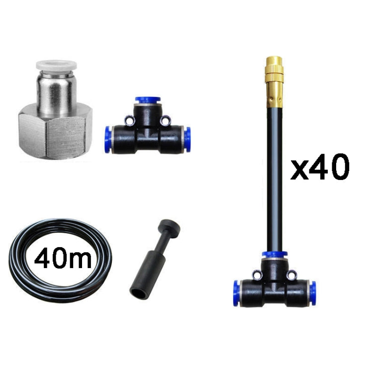 40m Kit Brass Misting Nozzles Bend Arbitrarily Atomized Sprayer Garden