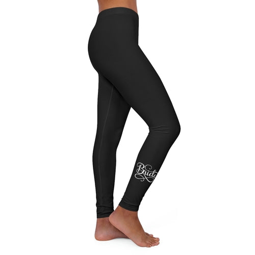 Womens Black Fitness Leggings, Bride Accessories, Wedding